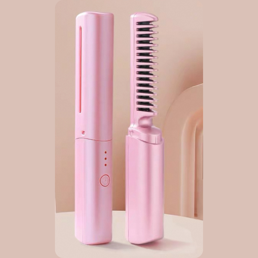 Cepillo Alisador Portátil y Recargable - Elegancia y Practicidad para tu Cabello ✨