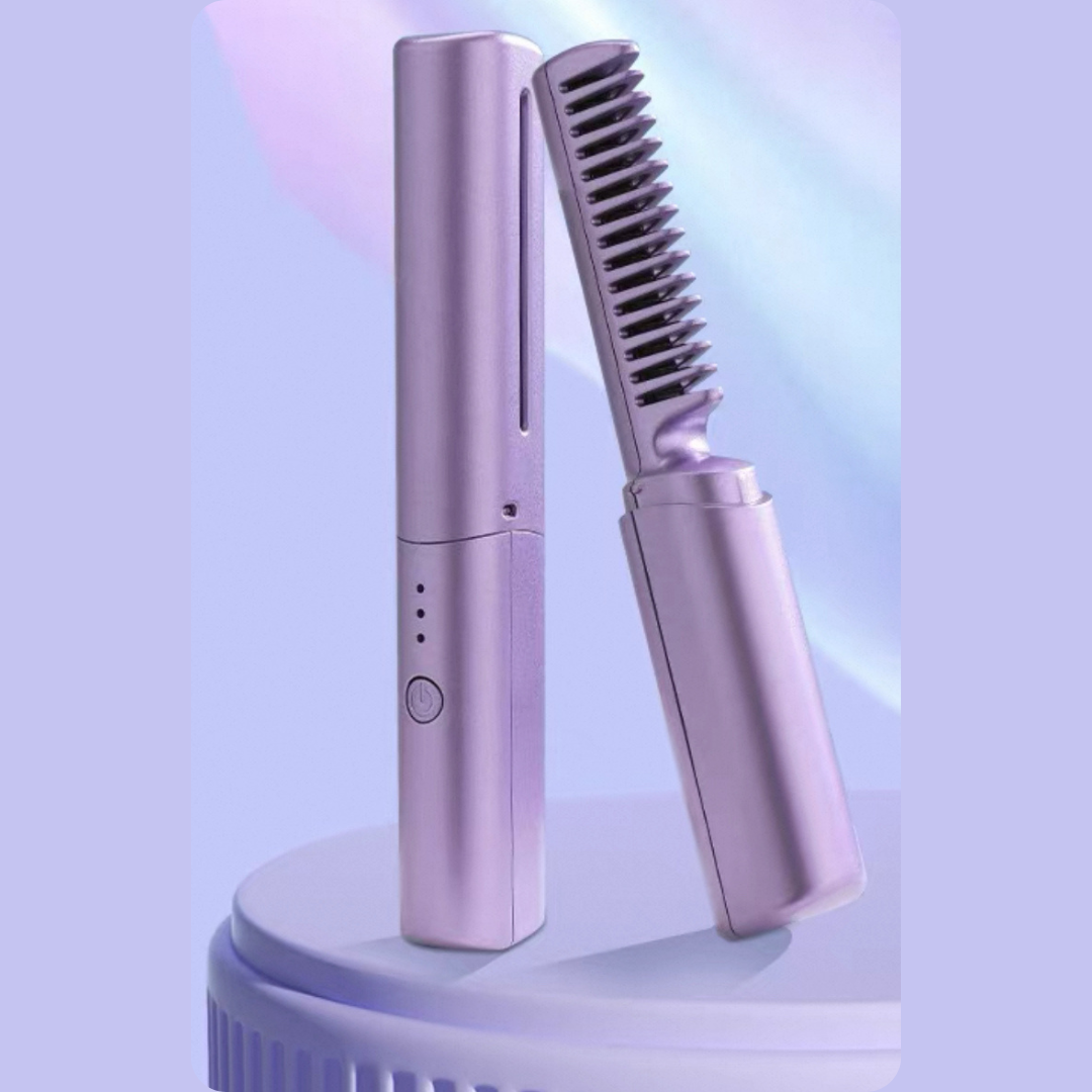 Cepillo Alisador Portátil y Recargable - Elegancia y Practicidad para tu Cabello ✨
