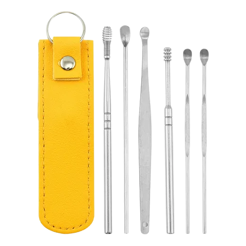 Kit Limpiador de Oídos de Acero Inoxidable