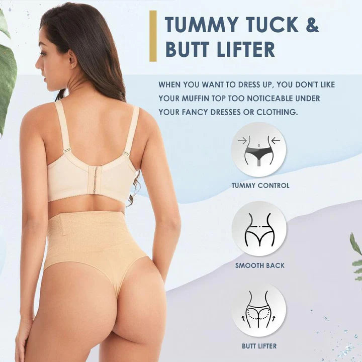 Panty Moldeadora tipo Tanga de Cintura Alta