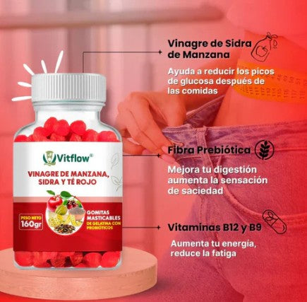 Gomitas de Vinagre de Manzana + Entrega Gratis + Solo pagas al recibir ¡Sólo por hoy!