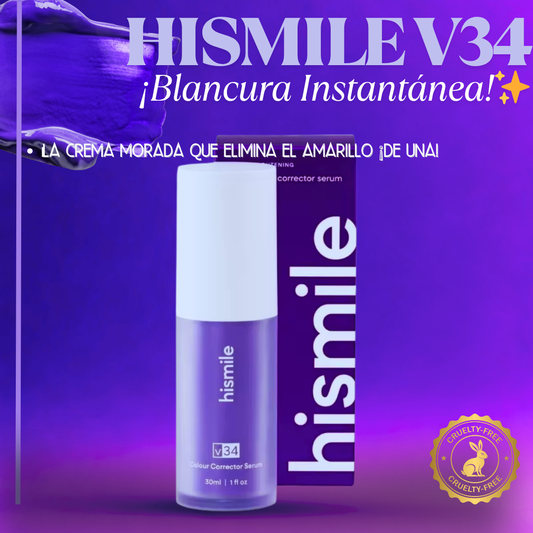 HISMILE V34 Colour Corrector Serum - La crema morada que elimina el amarillo ¡de una!
