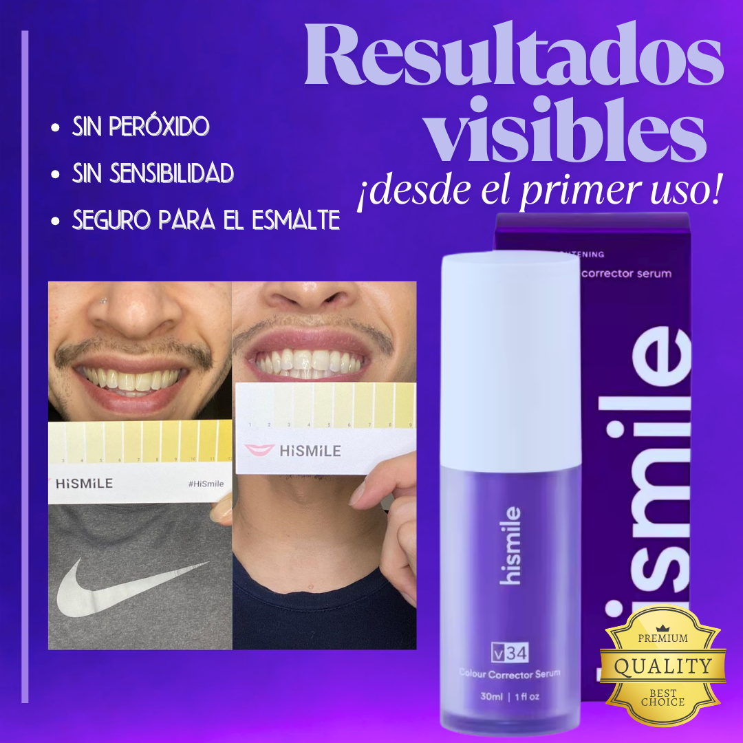 HISMILE V34 Colour Corrector Serum - La crema morada que elimina el amarillo ¡de una!