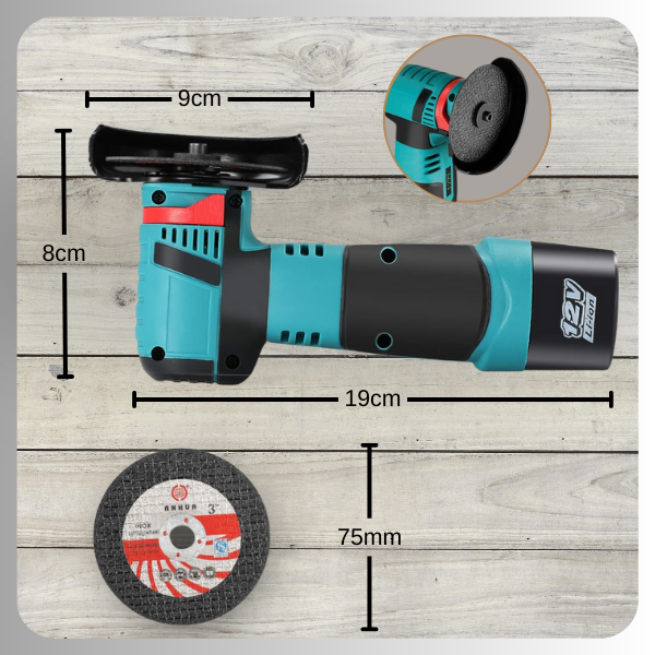🔧 Mini Pulidora Angular Inalámbrica de 3” con Maletín