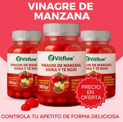 Gomitas de Vinagre de Manzana + Entrega Gratis + Solo pagas al recibir ¡Sólo por hoy!